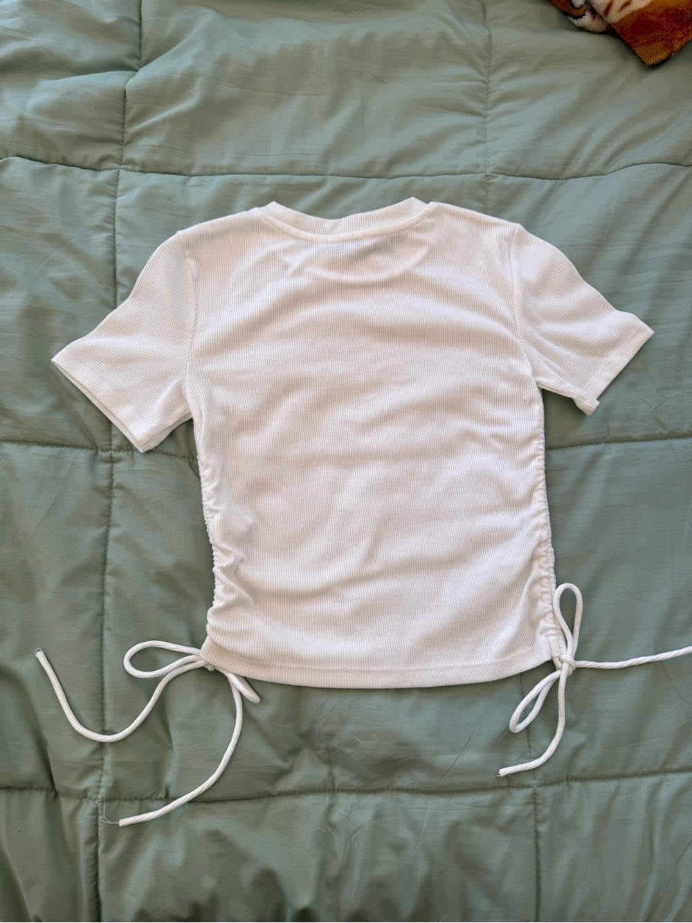 Zara Ribbed Side-Tie Tee - Picture 3 of 3